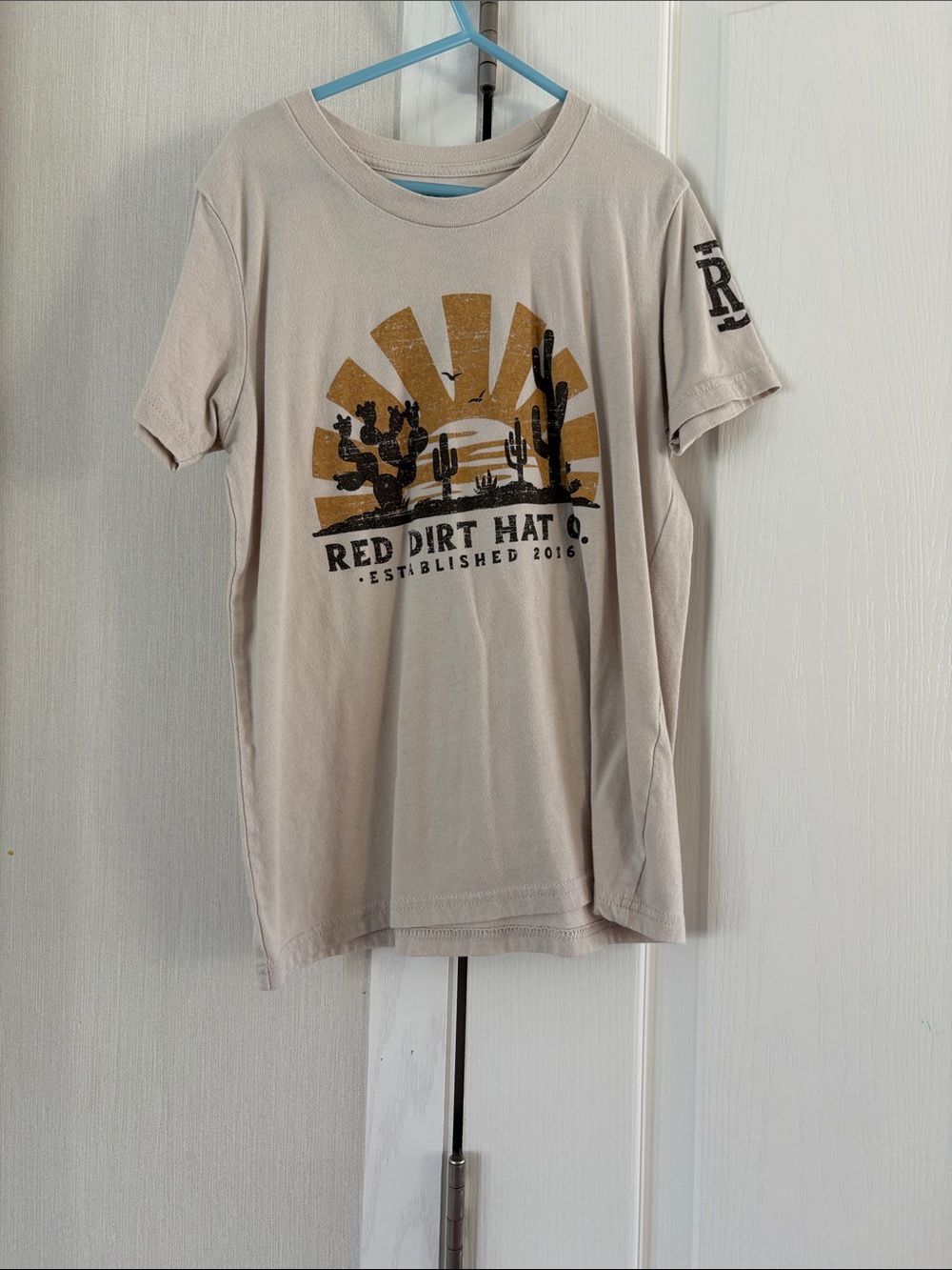 CO Beige Kids T-Shirt with Mustard and Black Desert Graphic